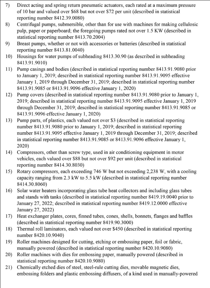 速查!美國突然宣布對352項中國產品恢復關稅豁免!——國際貨運資訊(圖3) 速查!美國突然宣布對352項中國產品恢復關稅豁免!——國際貨運資訊
